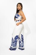 Blue O-Ring Strap Detail Pants