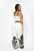 Black O-Ring Strap Detail Pants