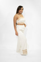 Beige Two-Piece Top & Pants Set