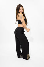 Black Two-Piece Top & Pants Set