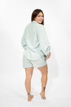 Green Elastic Waisted Short