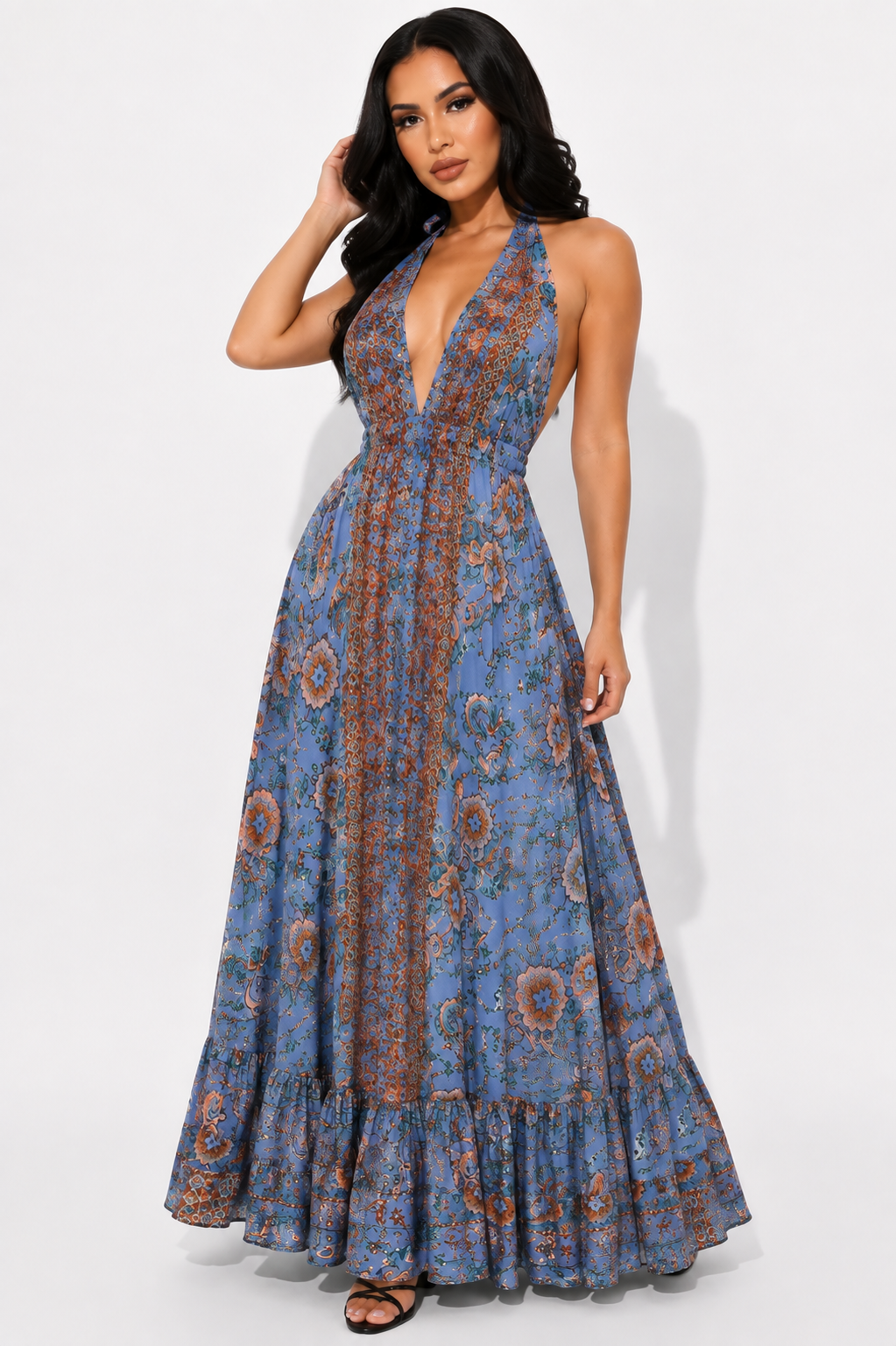 Low-Cut Dress W/Straps