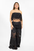 Black Crochet Set