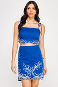 Royal Blue Cut-Out Embroidery Mini Set