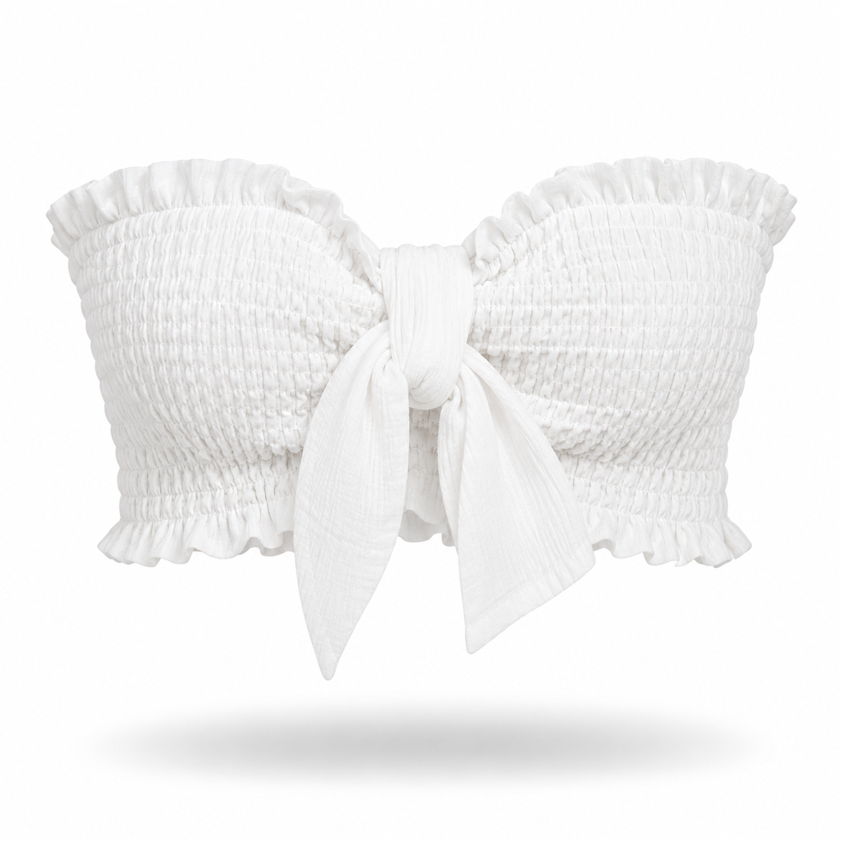 Taty Smocked Tube Crop Top