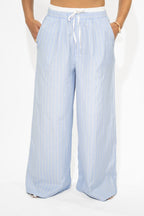 Blue and White Pants