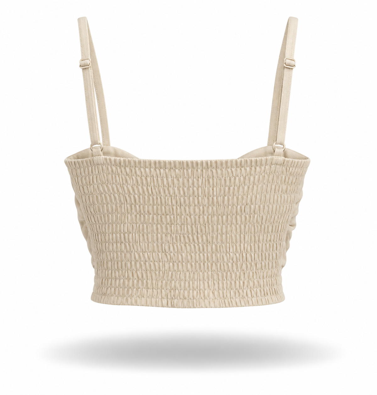 Beige Thin Ribbon Top.