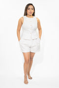 White shorts and vest set