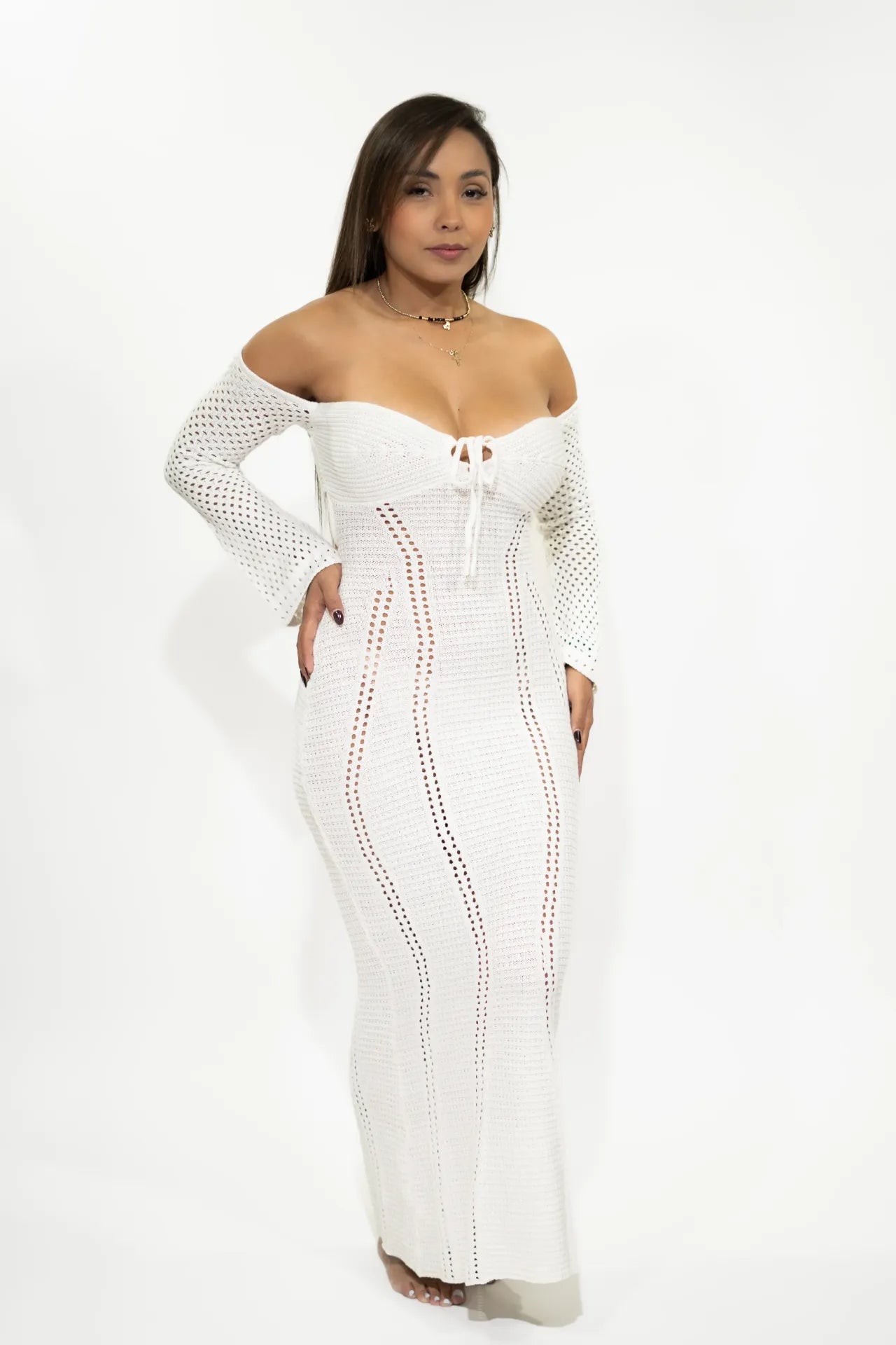White Crochet Swimsuit Cover-Up
