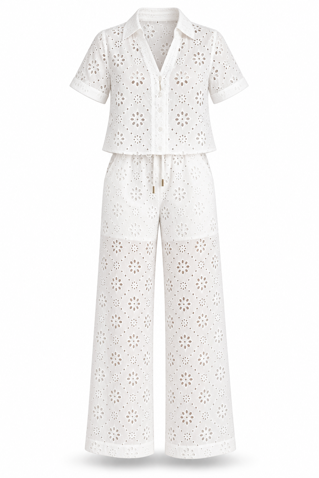 Eyelet Pants