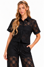 Crochet Button Down Top