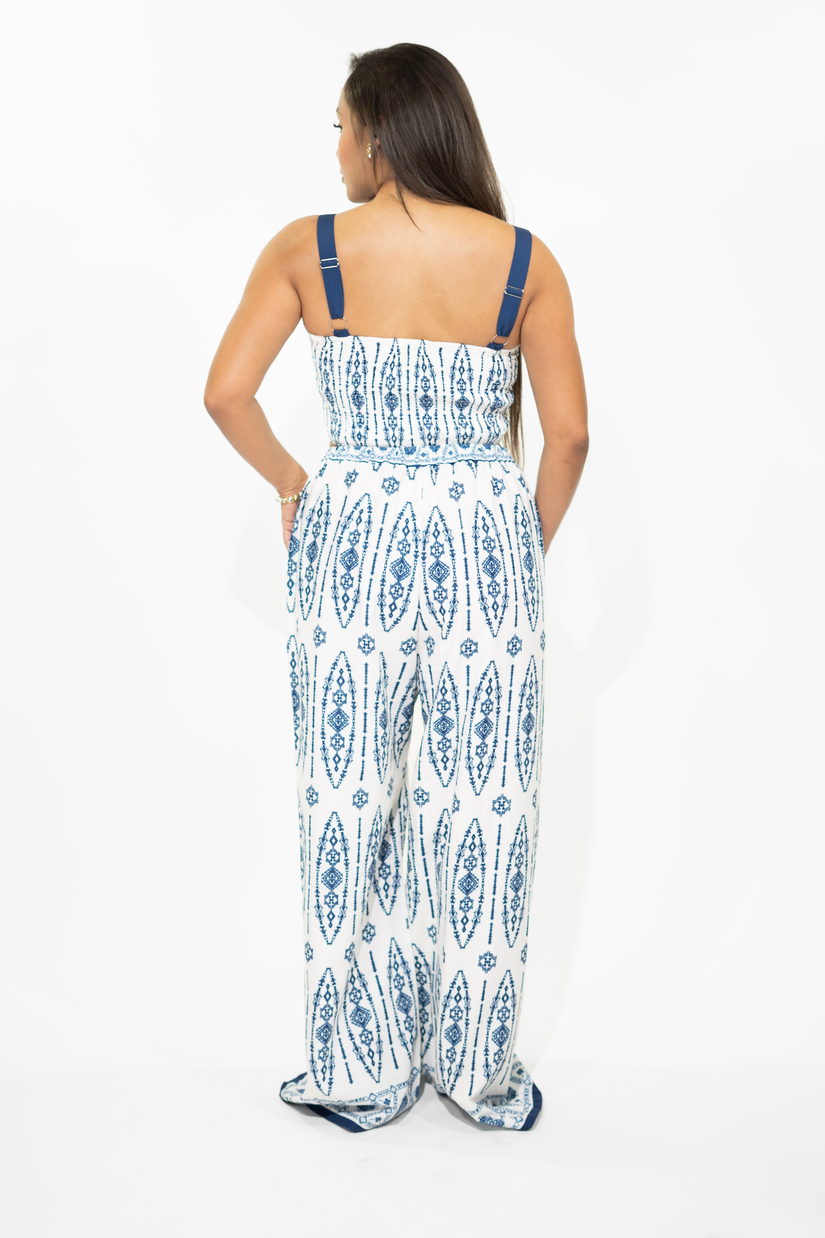 Printed Woven Top and Pant Set