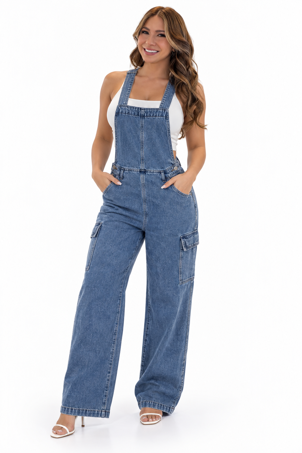Denim Avenue Cargo Jumpsuit