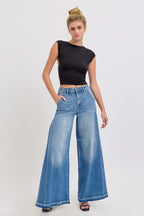 High-Rise Side-Tuck Pants
