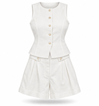 Solid Woven Vest