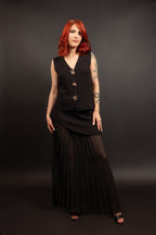 Black Casual Skirt Set