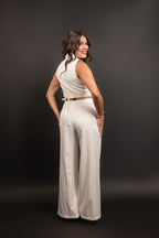 Off White High Waisted Long Pants