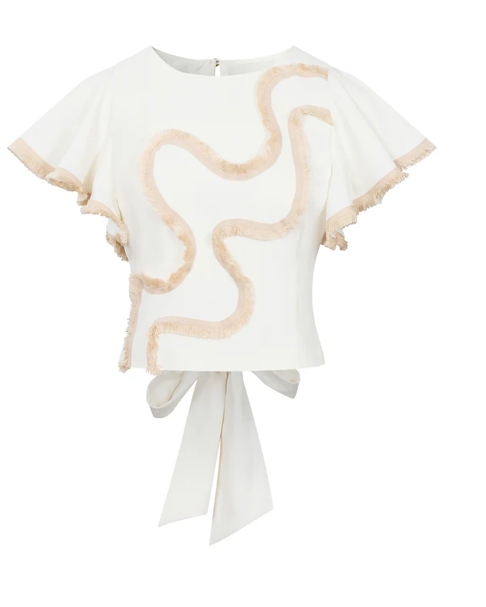 Woven Top & Skirt W/Detail Set