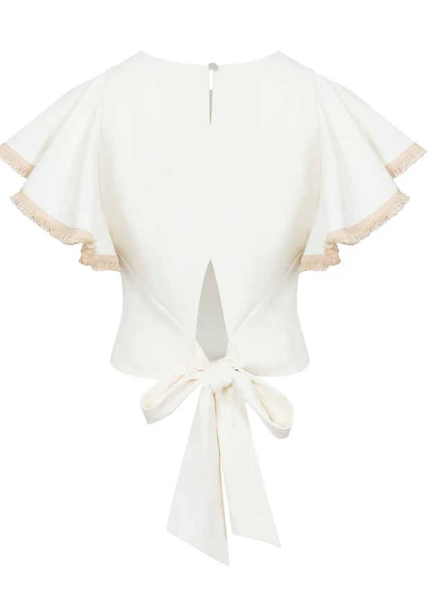 Woven Top & Skirt W/Detail Set