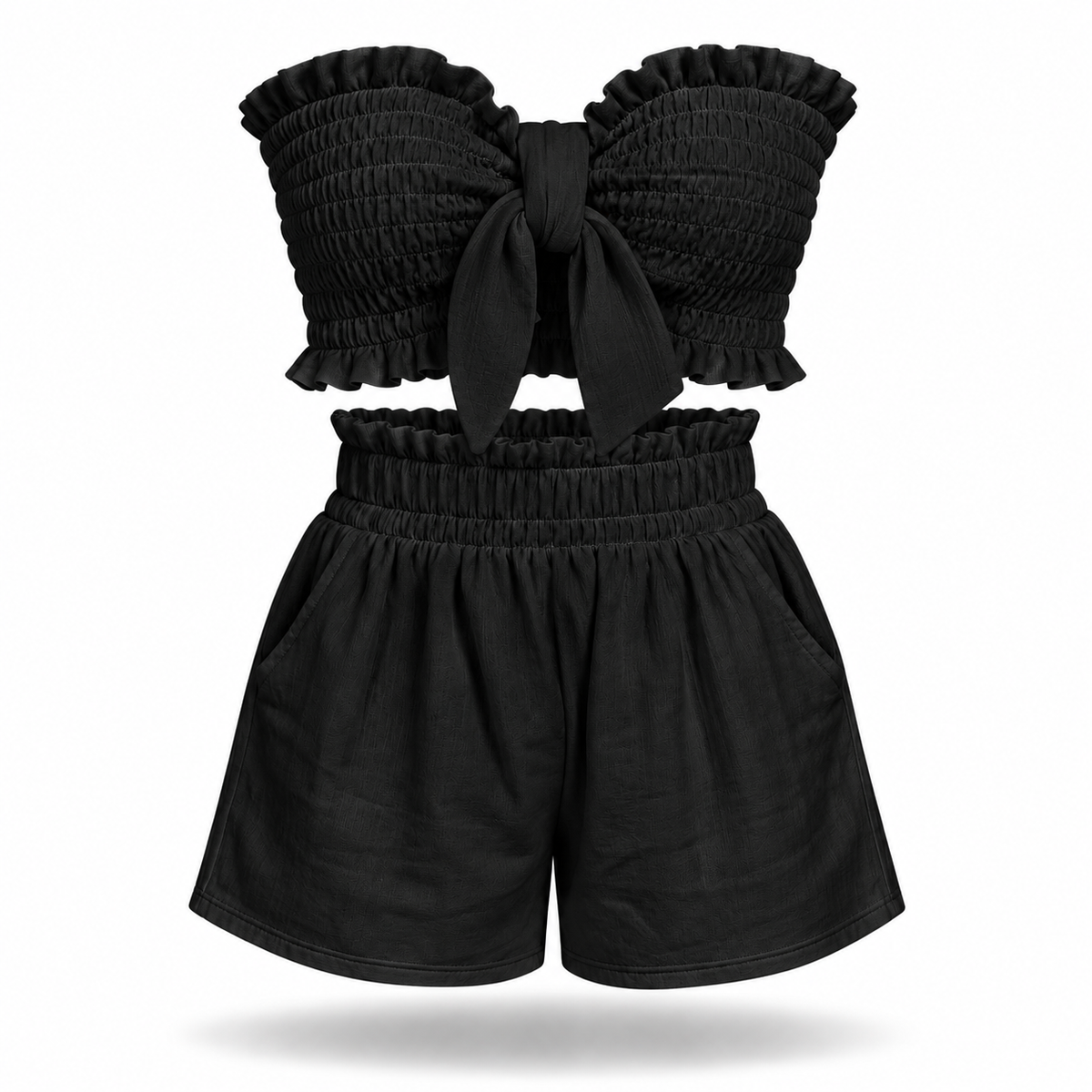 Taty Smocked Tube Crop Top
