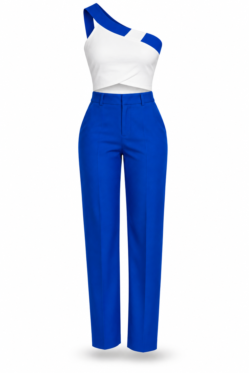 Blue One-Shoulder Top