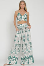 Green High-Waisted Long Pants