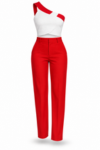 Red One-Shoulder Top