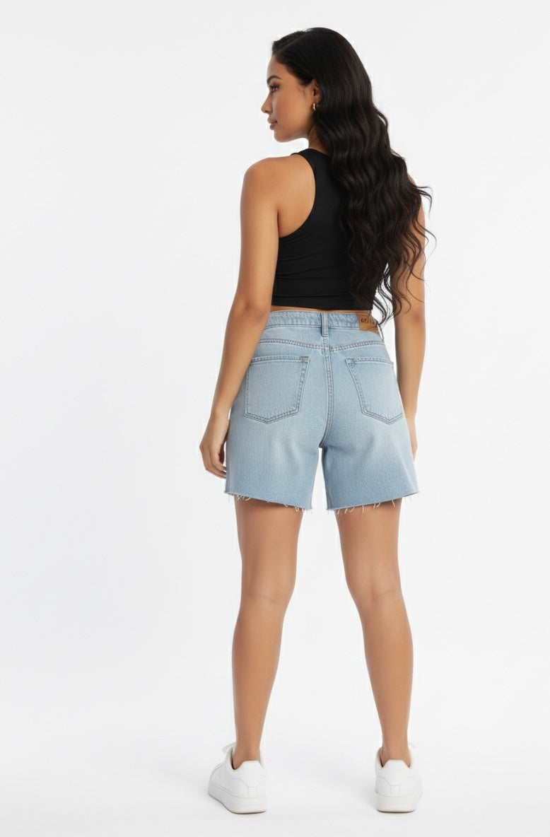 Light Stone Wash Shorts