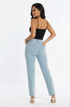Studded Mid-Rise Denim Jeans
