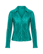 Green V-Neck Shirt With Buttons