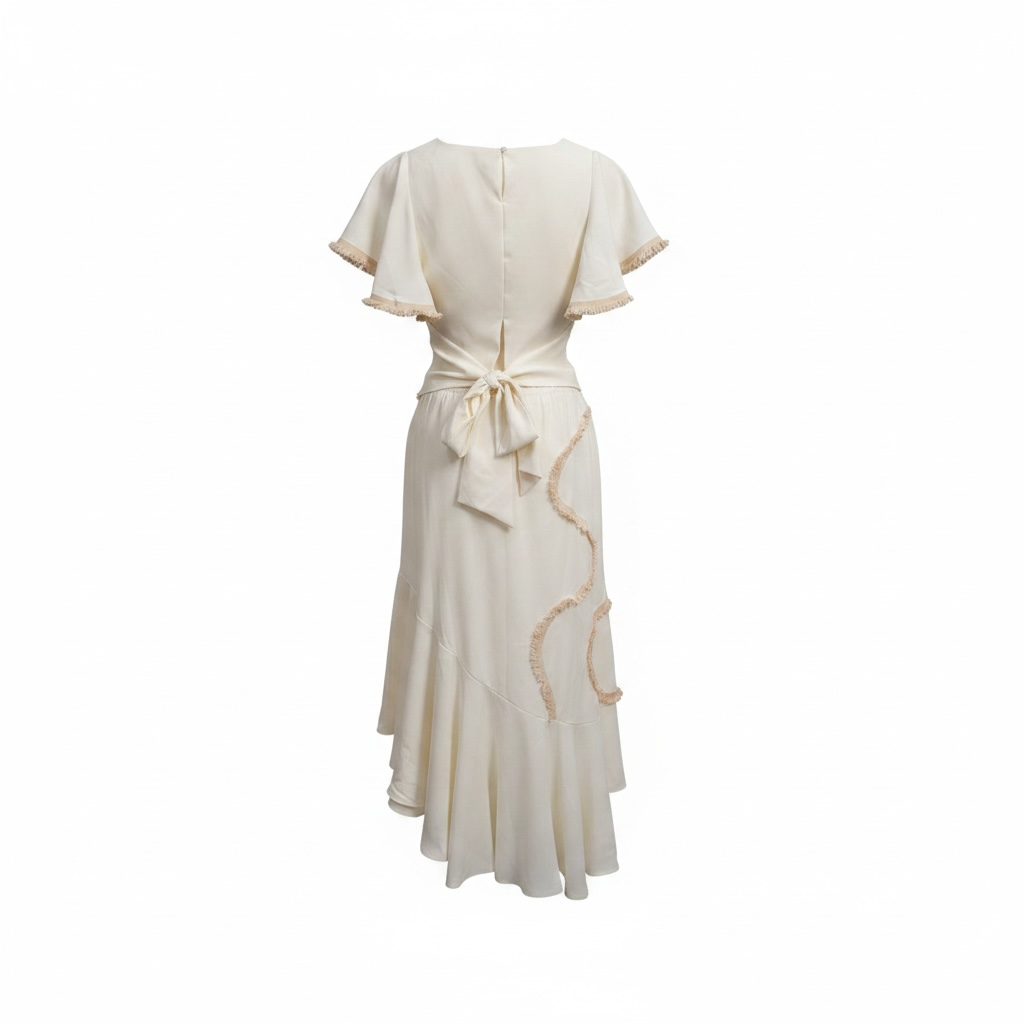 Woven Top & Skirt W/Detail Set
