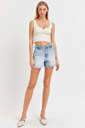 Light Wash High Rise Shorts