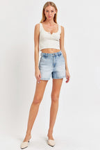 Light Wash High Rise Shorts