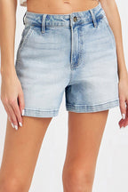 Light Wash High Rise Shorts