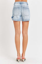 Light Wash High Rise Shorts