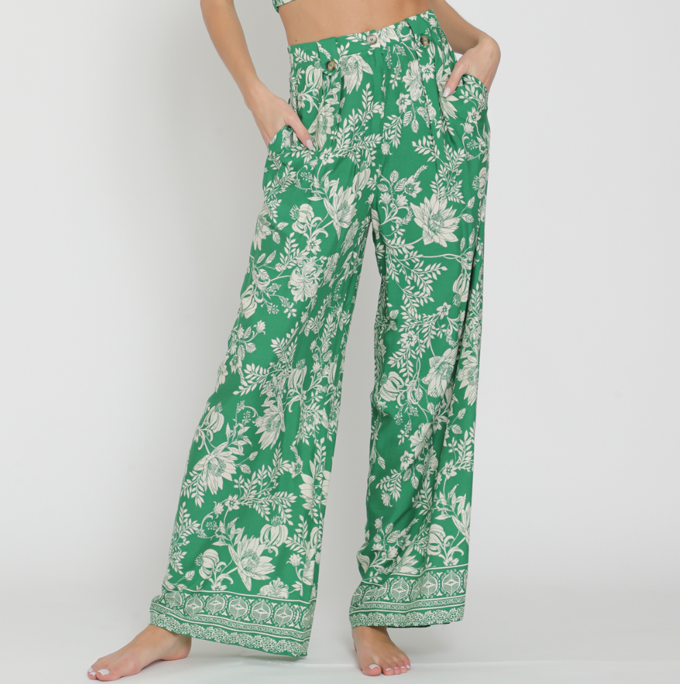 Green Bead Detail Pants.
