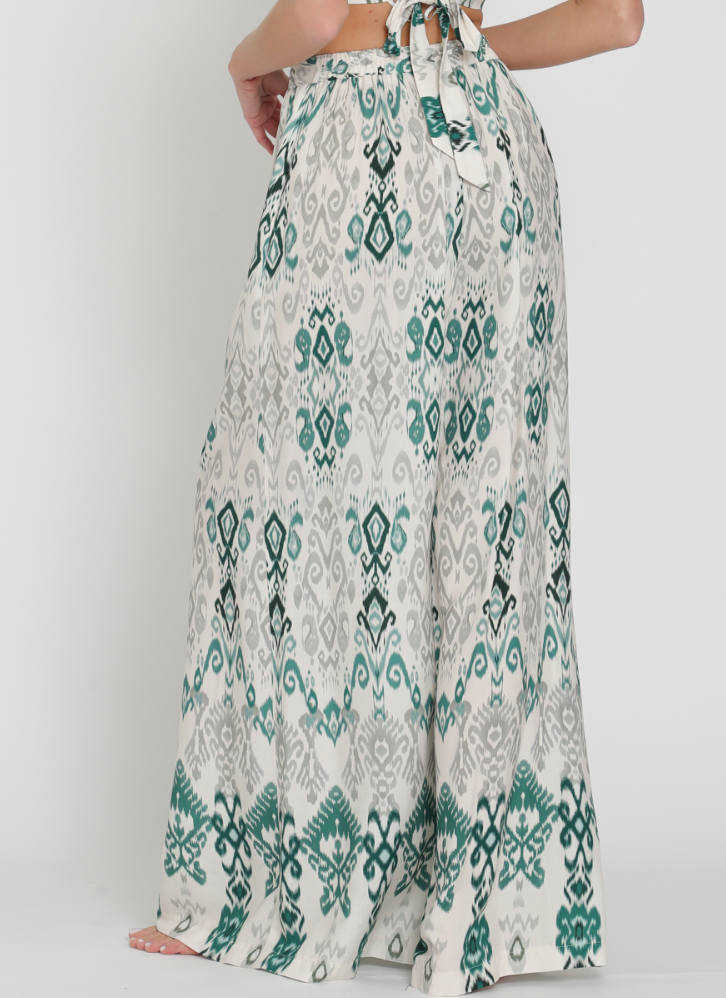 Green High-Waisted Long Pants